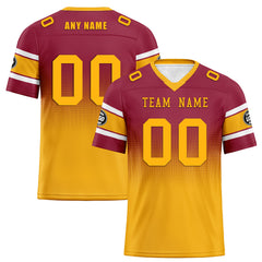 Custom Red Yellow Arizona Personalized Authentic Football Jersey FBJ02-D020249-1