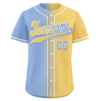 Custom Blue Yellow Gradient Fashion Personalized Authentic Baseball Jersey BSBJ01-D0a7079