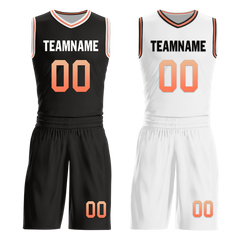 Custom Black White Classic Style Reversible Basketball Uniform Personalized Ordinary BBJR-D017028