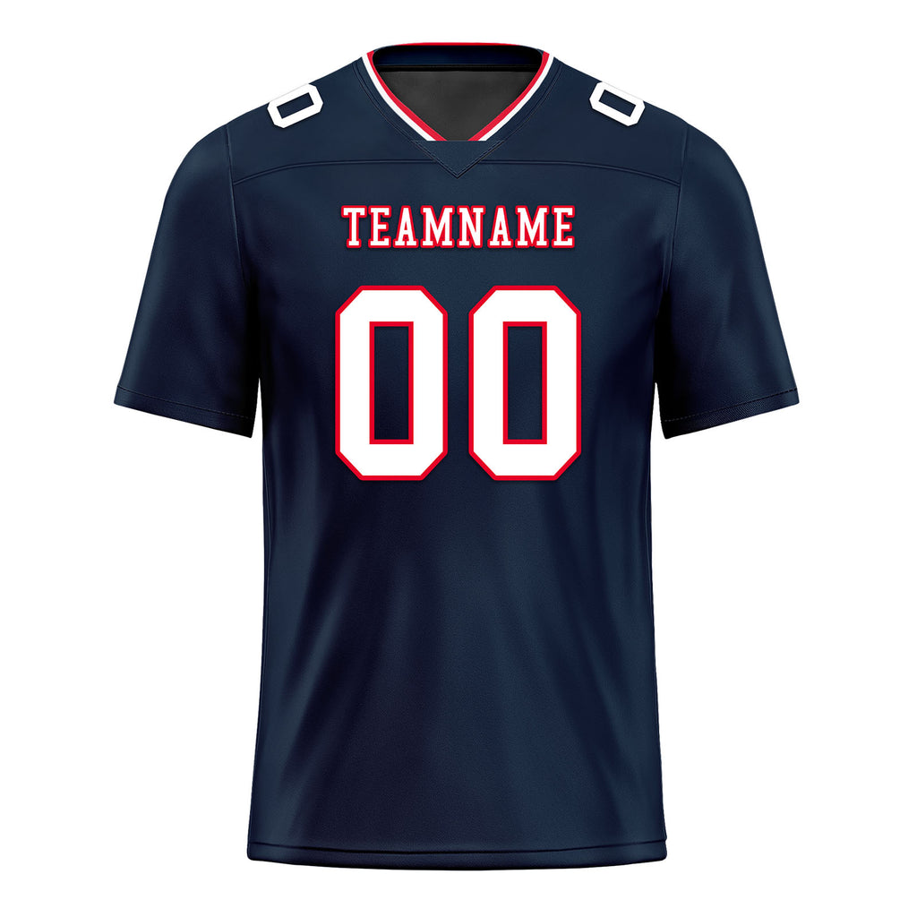 Custom Dark Blue Houston Personalized Authentic Football Jersey FBJ02-E0601-12