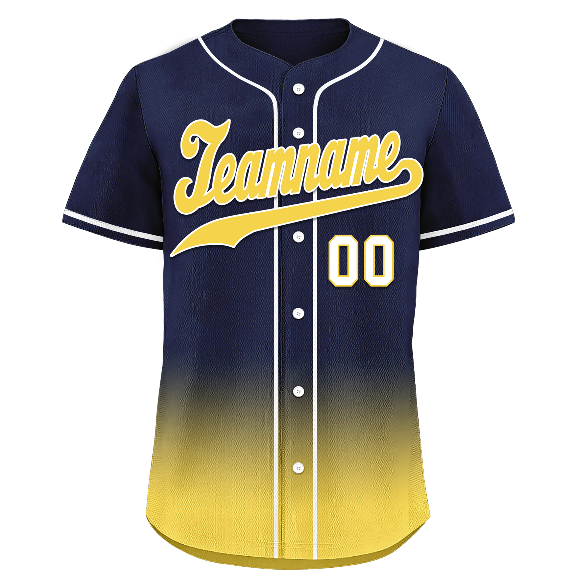 Custom Blue Yellow Fade Fashion Personalized Authentic Baseball Jersey BSBJ01-D0a70e9