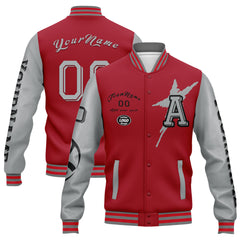 Custom Red Gray Black Atlanta Jacket and Sports Shoes Combo Offer Personalized Combo ZH-D020294-3