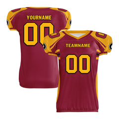 Custom Red Yellow Arizona High-Performance American Football Jersey FBJ06-D023001-1