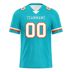 Custom Cyan Classic Style Personalized Authentic Football Jersey FBJ02-bd0a70ba