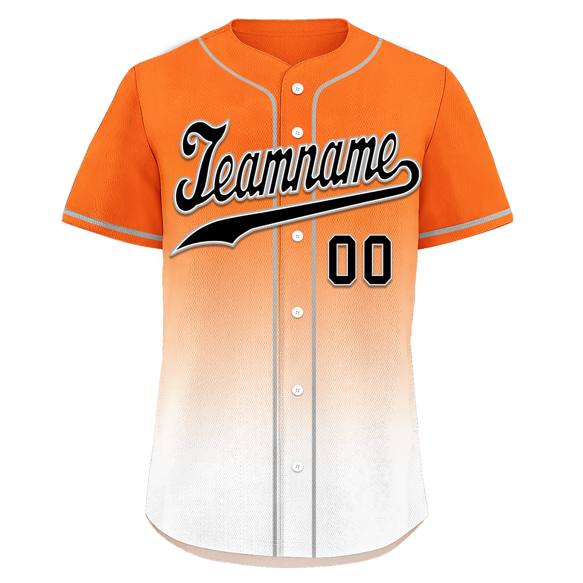 Custom Orange White Fade Fashion Personalized Authentic Baseball Jersey BSBJ01-D0a70dd