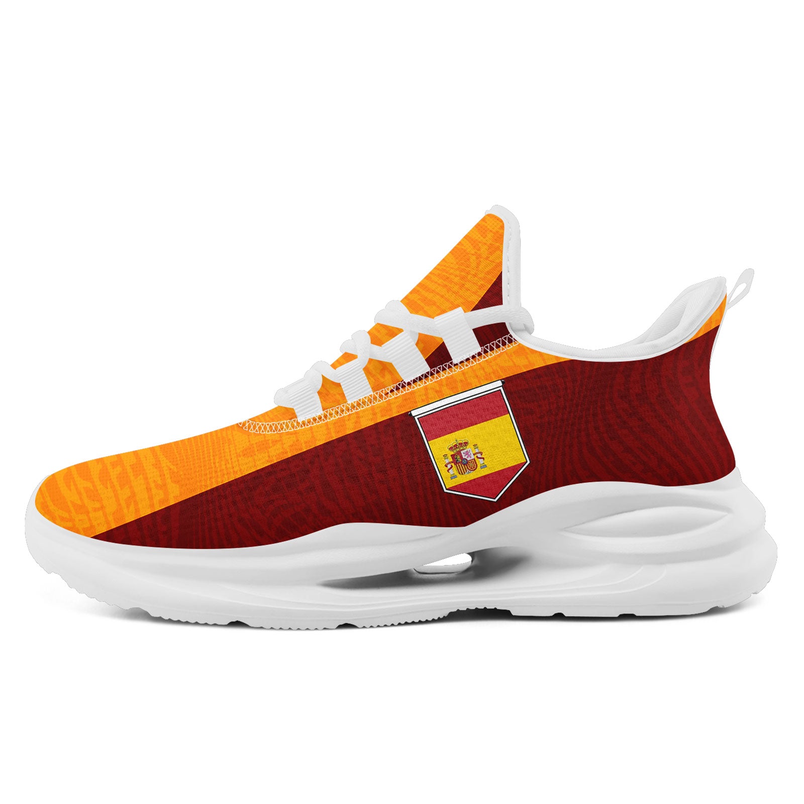 Custom Spain 2026 World Cup Sneakers DIY Country Flag Running Shoes Lightweight Sport Shoes Gift for Football Fans Personalized Team Name and Logo FN079-F020028-3