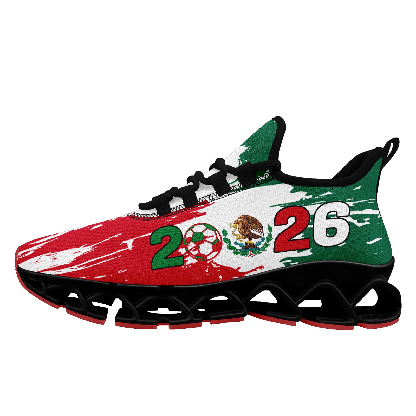 Custom 2026 World Cup Mexico Sneakers DIY Country Flag Running Shoes Lightweight Sport Shoes Gift for Football Fans Personalized Team Name and Logo FN003XD-F023050-1
