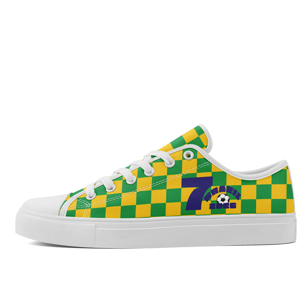 Custom 2026 World Cup Brazil Sneakers DIY Country Flag Running Shoes Lightweight Sport Shoes Gift for Football Fans Personalized Team Name and Logo FN027-F027054-4