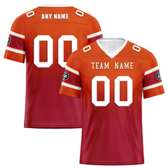 Custom Orange Red Tampa Bay Personalized Authentic Football Jersey FBJ02-D020249-29