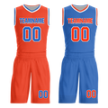 Custom Orange Blue Classic Style Reversible Basketball Uniform Personalized Ordinary BBJR-D017040