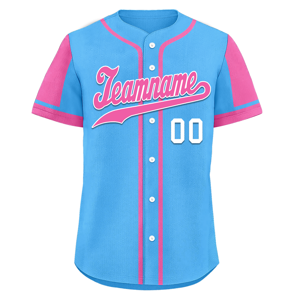 Custom Yellow Pink Raglan Sleeves Personalized Authentic Baseball Jersey BSBJ01-D017200