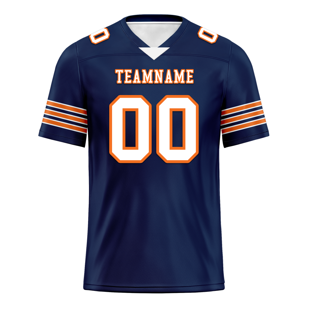 Custom Blue White Classic Style Personalized Authentic Football Jersey FBJ02-bd0a700d