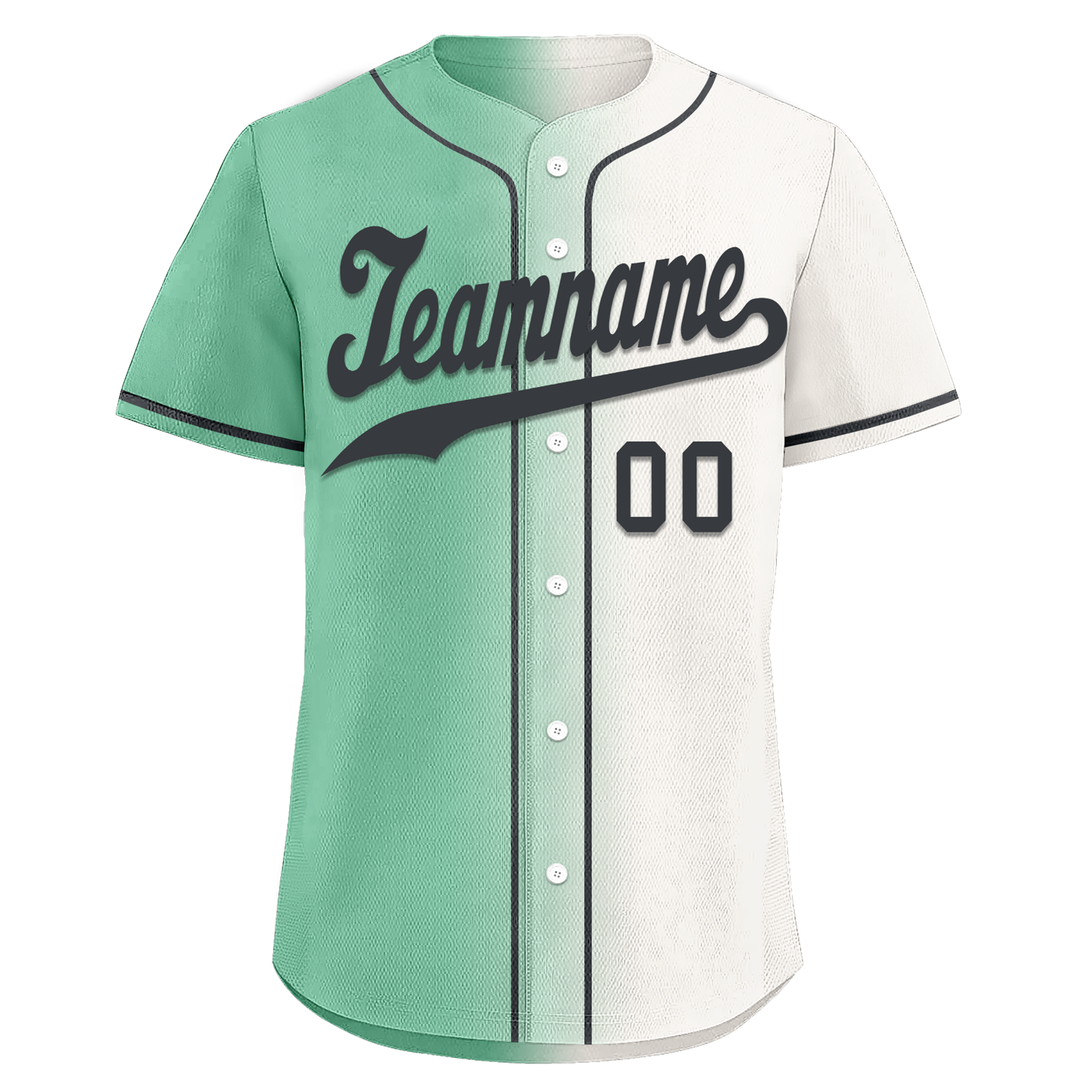 Custom Green White Gradient Fashion Personalized Authentic Baseball Jersey BSBJ01-D0a708a