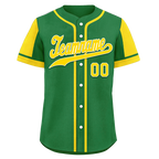 Custom Green Yellow Raglan Sleeves Personalized Authentic Baseball Jersey BSBJ01-D017191