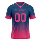 Custom Dark Teal Pink Fade Fashion Personalized Authentic Football Jersey FBJ02-D06089