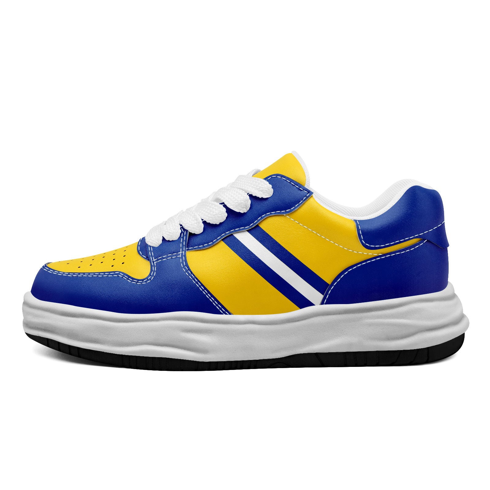 Custom Blue Yellow Los Angeles Shoes Personalized Sneaker FN032-D020389-15
