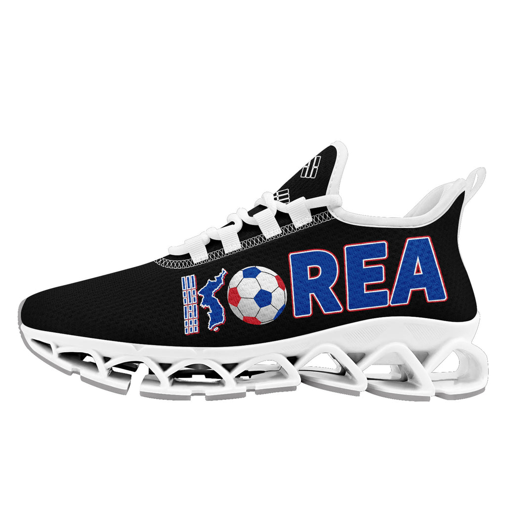 Custom South Korea 2026 World Cup Sneakers DIY Country Flag Running Shoes Lightweight Sport Shoes Gift for Football Fans Personalized Team Name and Logo FN003XD-F009063-2