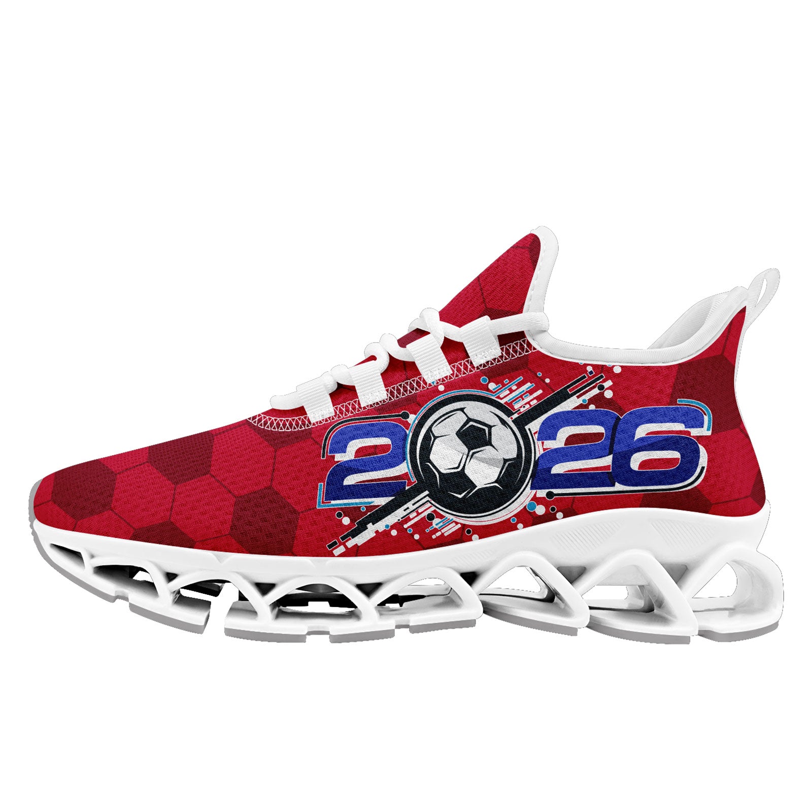 Custom United States 2026 World Cup Sneakers DIY Country Flag Running Shoes Lightweight Sport Shoes Gift for Football Fans Personalized Team Name and Logo FN003XD-F028038-4