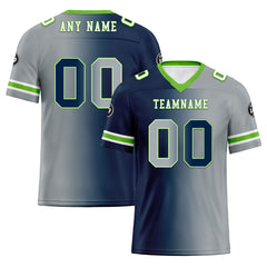 Custom Blue Grey Washington Personalized Authentic Football Jersey FBJ02-D028017-14