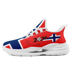 Custom 2026 World Cup Norway Sneakers DIY Country Flag Running Shoes Lightweight Sport Shoes Gift for Football Fans Personalized Team Name and Logo FN079-F027070-2