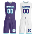 Custom Purple White Classic Style Reversible Basketball Uniform Personalized Ordinary BBJR-D017014