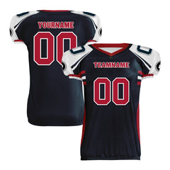 Custom Blue White Texas High-Performance American Football Jersey FBJ06-D023001-12