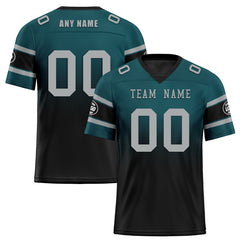 Custom Green Black Philadelphia Personalized Authentic Football Jersey FBJ02-D020249-23