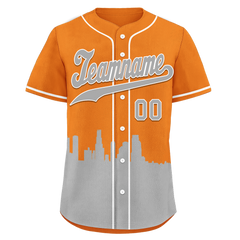 Custom Orange Gray City Edition Personalized Authentic Baseball Jersey BSBJ01-D017131