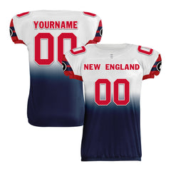 Custom Blue White Red Fade Fashion New England High-Performance American Football Jersey FBJ06-D020252-26