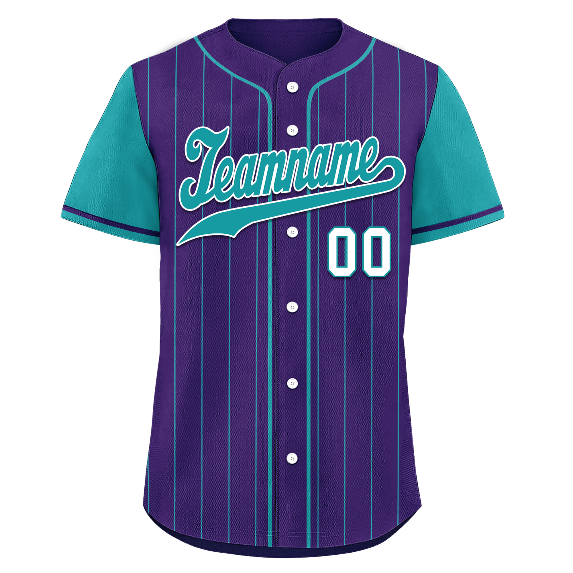 Custom Purple Cyan Stripe Fashion Personalized Authentic Baseball Jersey BSBJ01-D017248