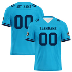 Custom Blue Tennessee Personalized Authentic Football Jersey FBJ02-D020263-32