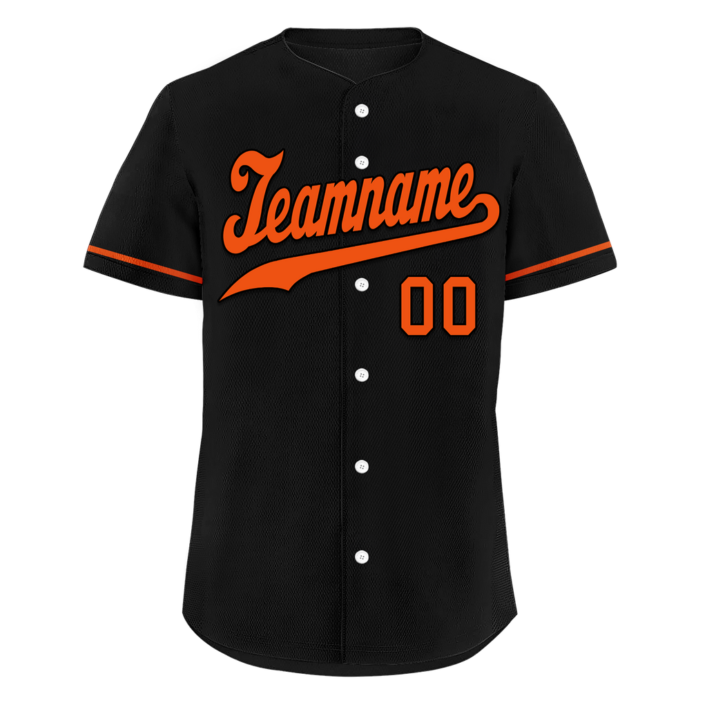 Custom Black Orange Classic Style Orange Personalized Authentic Baseball Jersey BSBJ01-bd0fa0b