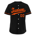 Custom Black Orange Classic Style Orange Personalized Authentic Baseball Jersey BSBJ01-bd0fa0b