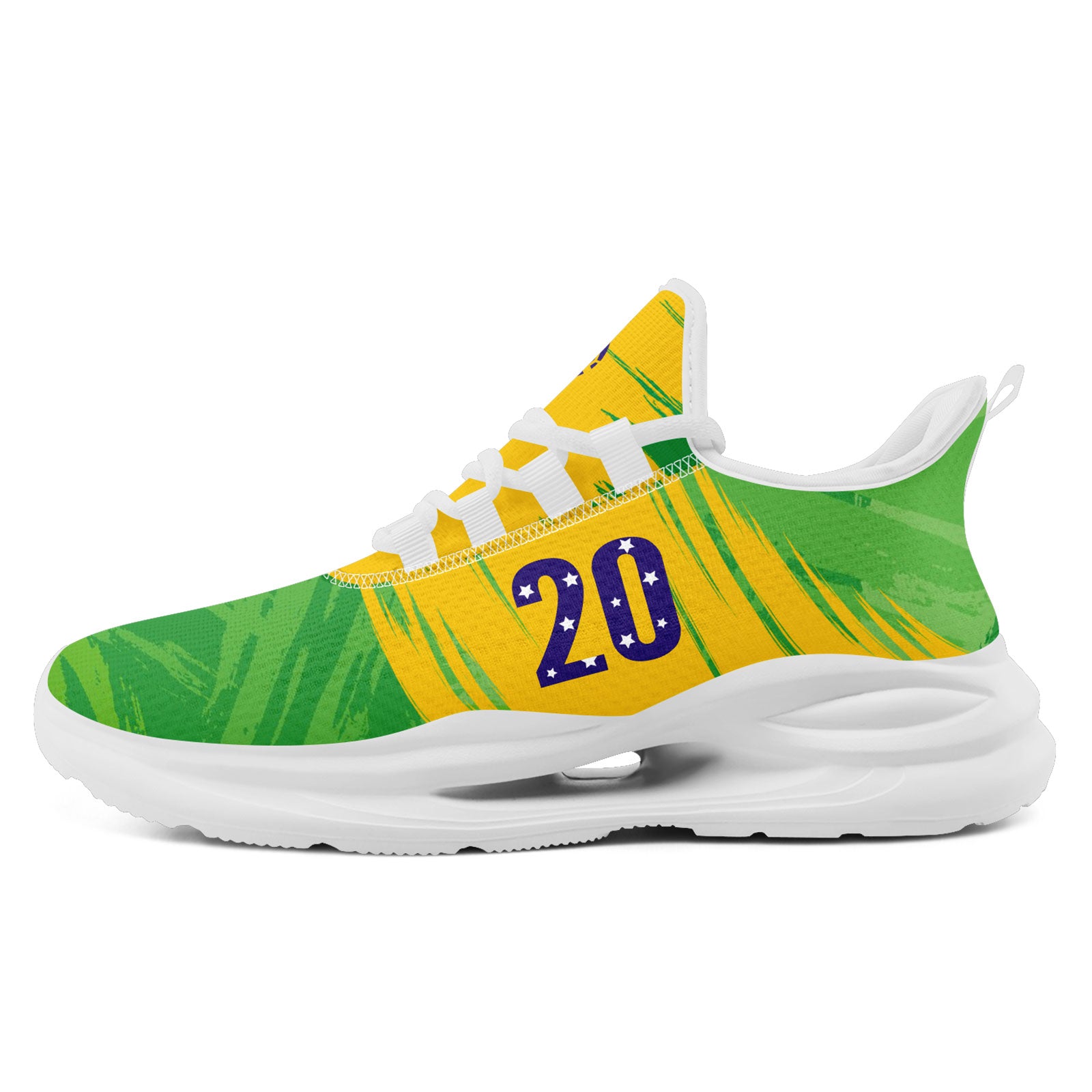 Custom 2026 World Cup Brazil Sneakers DIY Country Flag Running Shoes Lightweight Sport Shoes Gift for Football Fans Personalized Team Name and Logo FN079-F027080-8