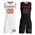 Custom White Black Classic Style Reversible Basketball Uniform Personalized Ordinary BBJR-D017057