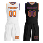 Custom White Black Classic Style Reversible Basketball Uniform Personalized Ordinary BBJR-D017057