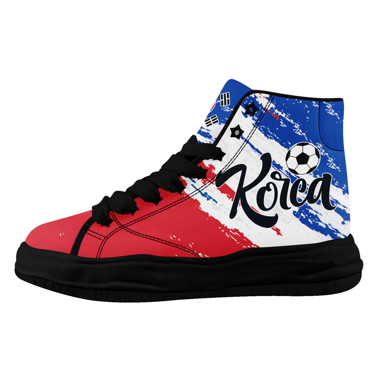 Custom South Korea 2026 World Cup Sneakers DIY Country Flag Running Shoes Lightweight Sport Shoes Gift for Football Fans Personalized Team Name and Logo FN039-F009106-2