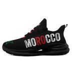 Custom Morocco 2026 World Cup Sneakers DIY Country Flag Running Shoes Lightweight Sport Shoes Gift for Football Fans Personalized Team Name and Logo FN079-F009083-1