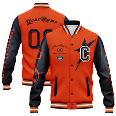 Custom Blue Orange Chicago Jacket and Sports Shoes Combo Offer Personalized Combo ZH-D020294-7