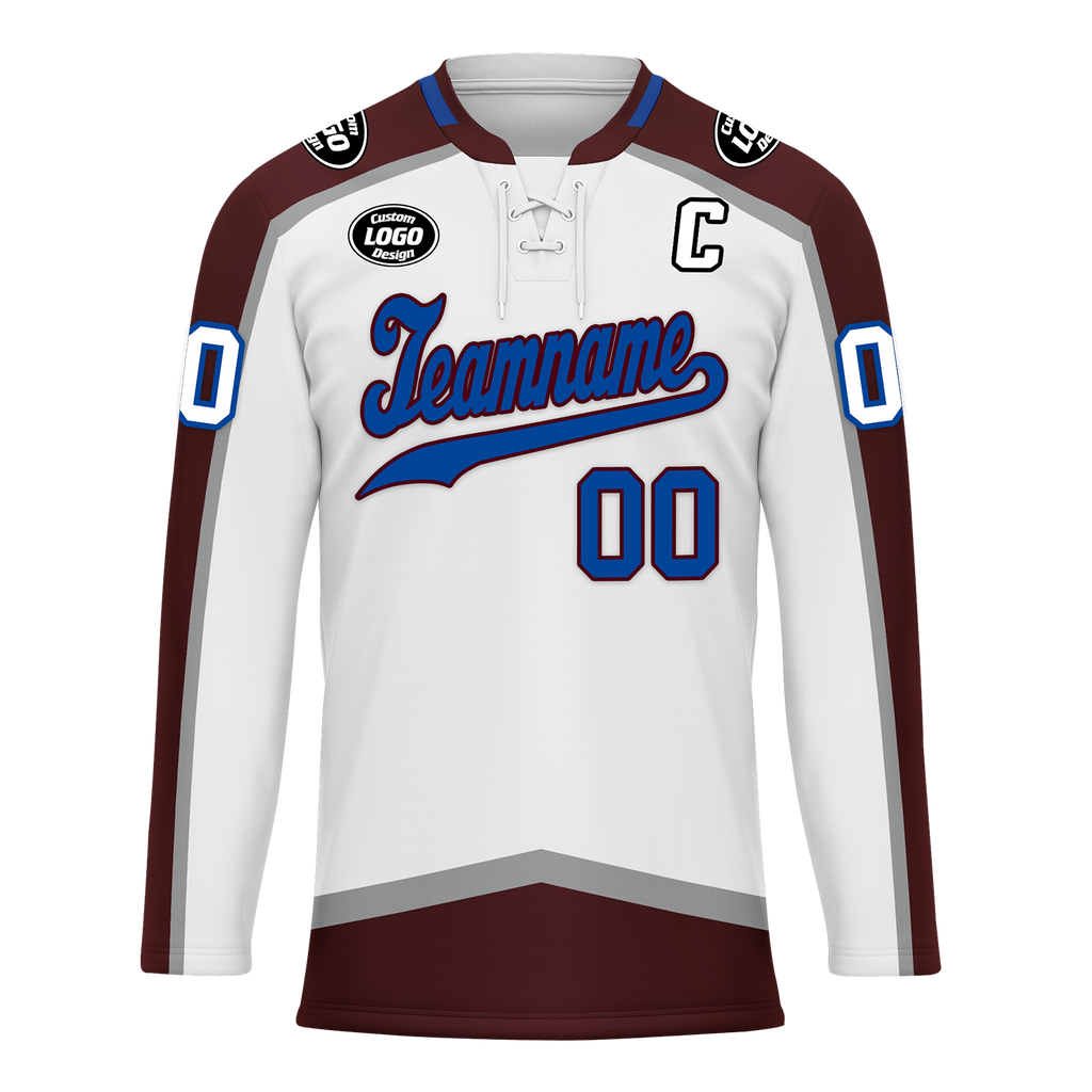 Custom White Red Personalized Hockey Jersey HCKJ01-D0a70ea