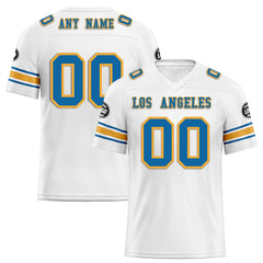 Custom White Los Angeles Personalized Authentic Football Jersey FBJ02-D020256-22