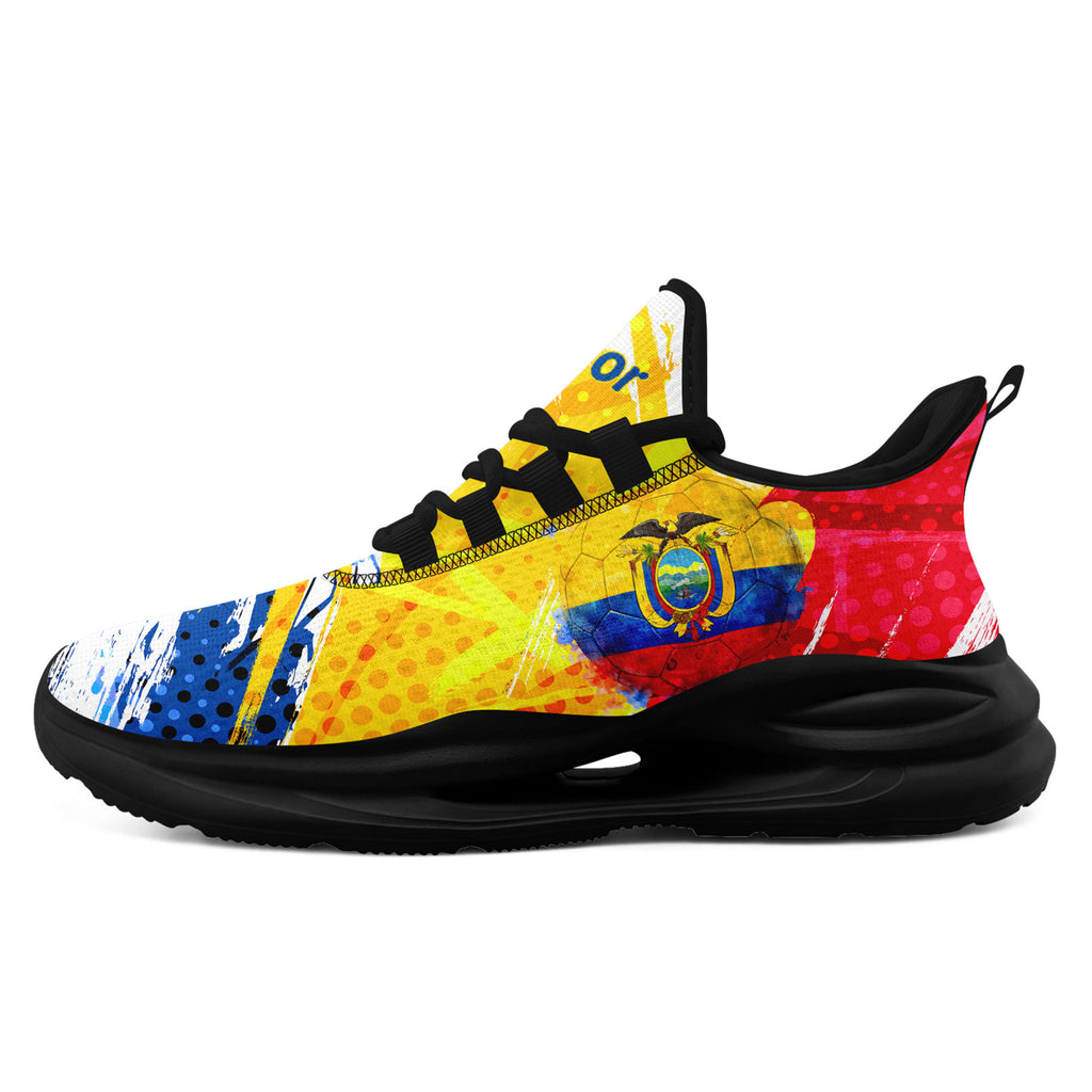 Custom Ecuador 2026 World Cup Sneakers DIY Country Flag Running Shoes Lightweight Sport Shoes Gift for Football Fans Personalized Team Name and Logo FN079-F009088-4