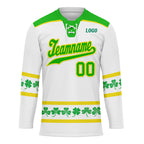 Custom Four-leaf clover Personalized Hockey Jersey HCKJ01-E0615-9