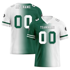 Custom Green White New York Personalized Authentic Football Jersey FBJ02-D028017-30