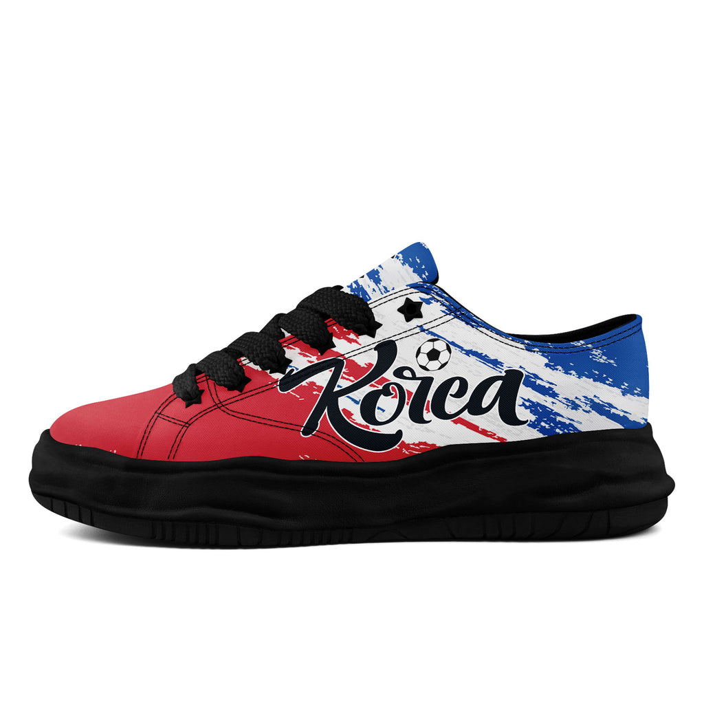 Custom South Korea 2026 World Cup Sneakers DIY Country Flag Running Shoes Lightweight Sport Shoes Gift for Football Fans Personalized Team Name and Logo FN038-F009095-2