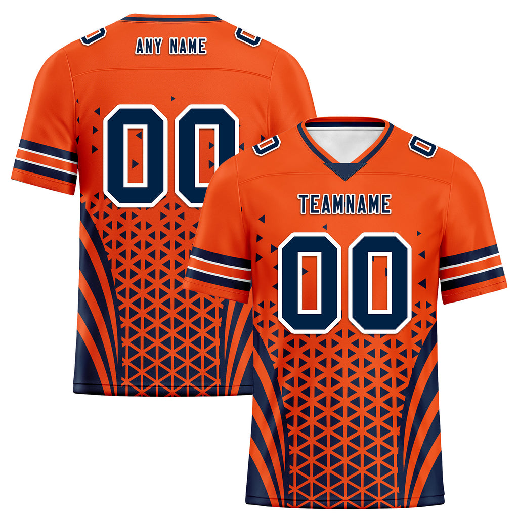 Custom Orange White Colorado Personalized Authentic Football Jersey FBJ02-D023033-10