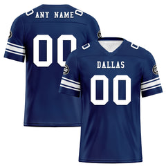 Custom Bule Dalls Personalized Authentic Football Jersey FBJ02-D020256-5