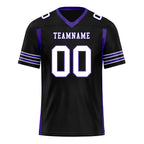 Custom Black Yellow Striped Sleeves Personalized Authentic Football Jersey FBJ02-D06061