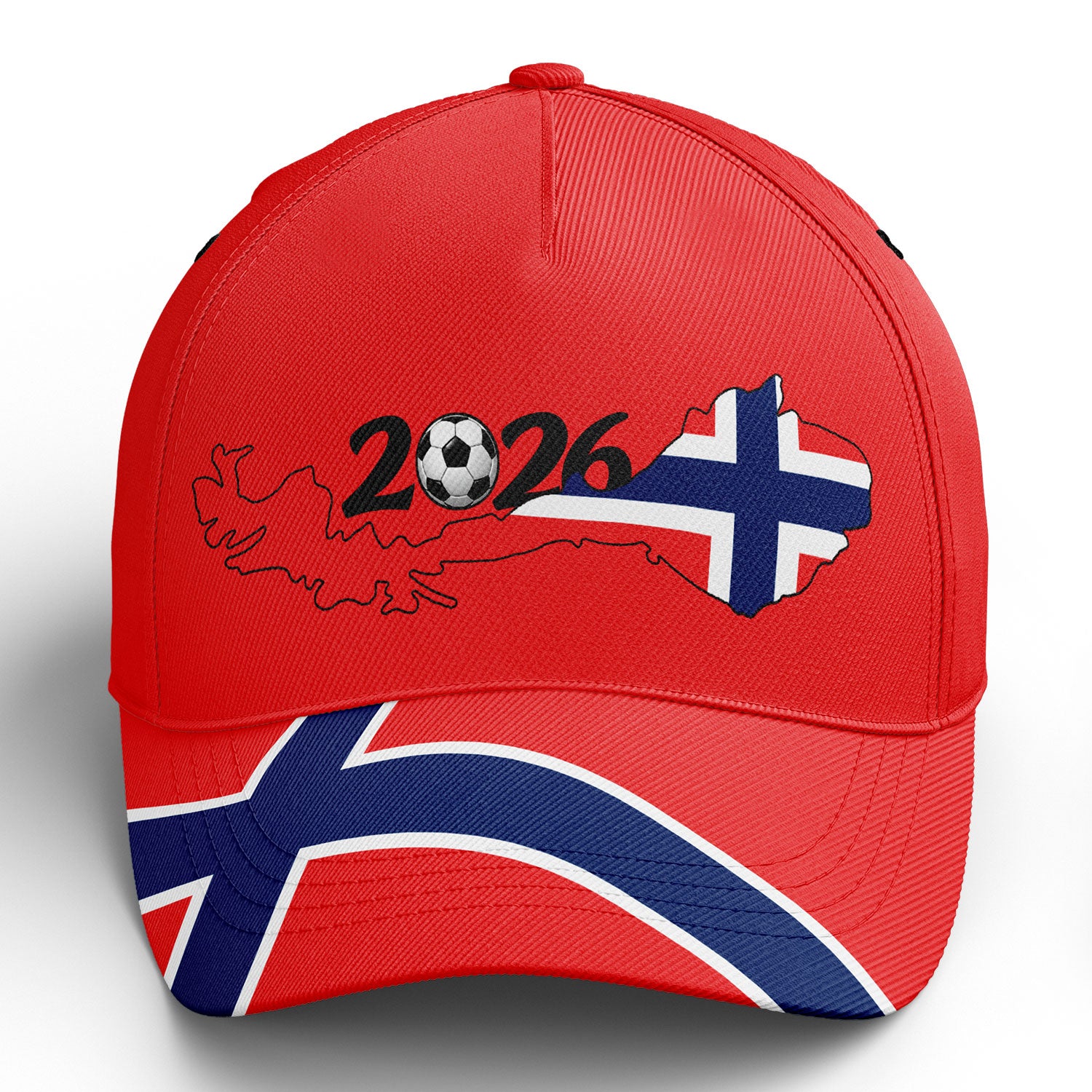 Personalized 2026 Norway Soccer Fan Hat - Add Your Name & Design Custom 2026 Football Tournament Hat YW061-F027075-2