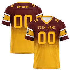 Custom Red Yellow Washington Personalized Authentic Football Jersey FBJ02-D020249-31